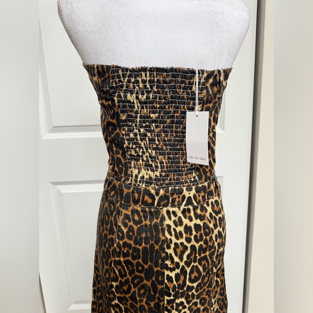 Sofie the Label - Leopard Print Strapless Maxi Dress (medium) - Picture 6 of 7